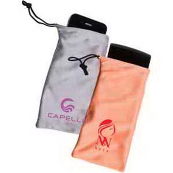 Microfiber Drawstring Bag Cleans And Protects Your Devices.... from ASI 93987 Martini-Vispak Inc. / Vispak