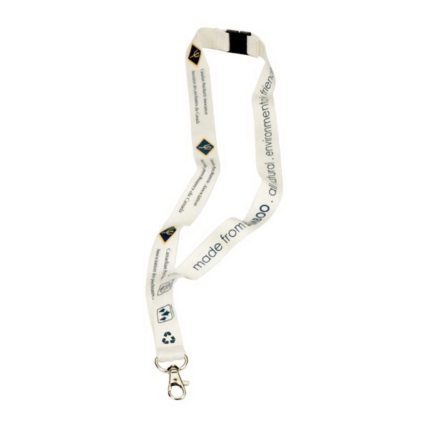 Flat woven bamboo lanyards come 3/4" wide printed 1 color 1... from ASI 93987 Martini-Vispak Inc.