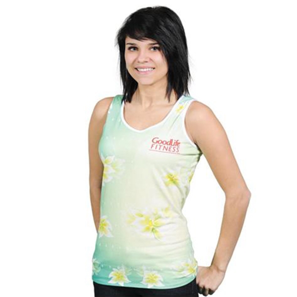 Full Custom Sublimated Tank Tops. Tank, spaghetti or halter top styles.... from ASI 93987 Martini-Vispak Inc.