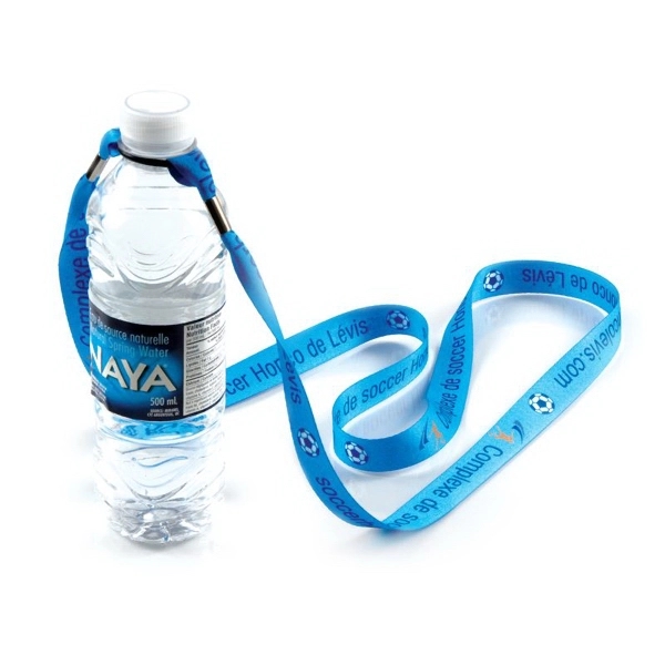 This water bottle holder made of flat woven polyester with a... from ASI 93987 Martini-Vispak Inc.