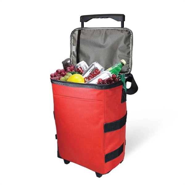 36-Can rolling cooler with adjustable shoulder straps, side pockets, and deep... from ASI 30112 ACE Products / Ace Line