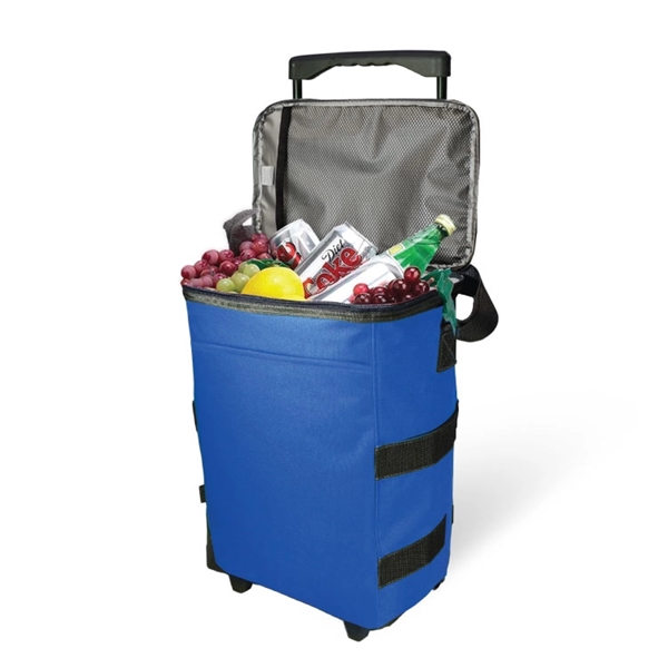 36-Can rolling cooler with adjustable shoulder straps, side pockets, and deep... from ASI 30112 ACE Products / Ace Line