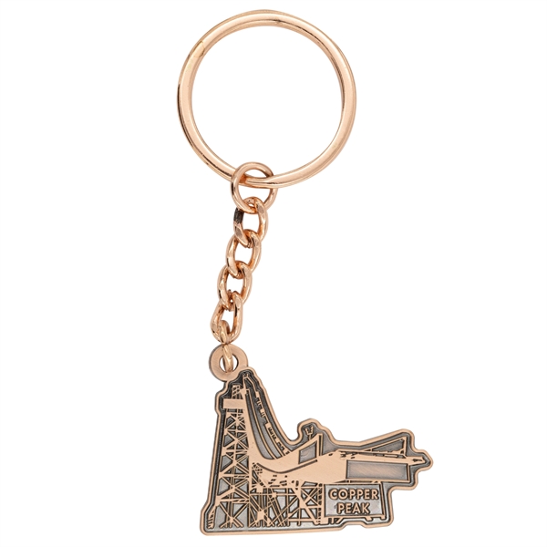 Custom die cast metal keychains in assorted sizes, soft enamel colors... from ASI 52263 EMT / EMT