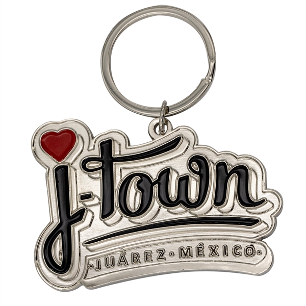 Custom die cast metal keychains in assorted sizes, soft enamel colors... from ASI 52263 EMT / EMT