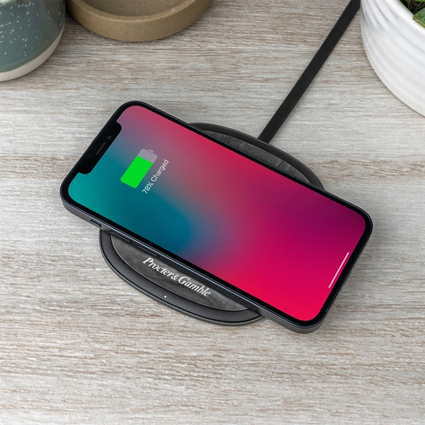 Wireless charging pad with anti-slip silicone grip.... from ASI 61005 Hirsch Gift Inc