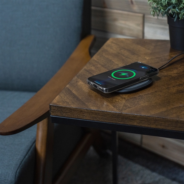 Wireless charging pad with anti-slip silicone grip.... from ASI 61005 Hirsch Gift Inc