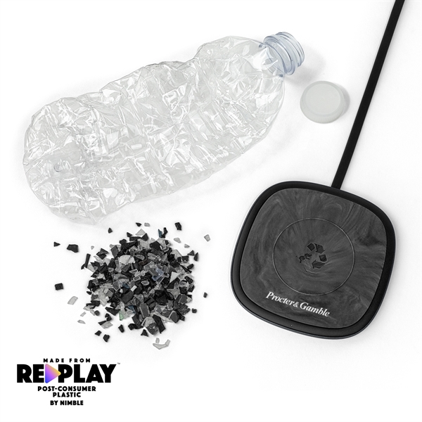 Wireless charging pad with anti-slip silicone grip.... from ASI 61005 Hirsch Gift Inc