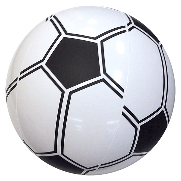 Inflatable white soccer ball beach ball with black markings, 6", 16",... from ASI 31977 Adline Industries Inc