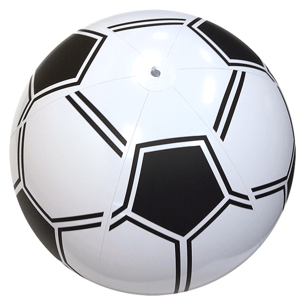 Inflatable white soccer ball beach ball with black markings, 6", 16",... from ASI 31977 Adline Industries Inc