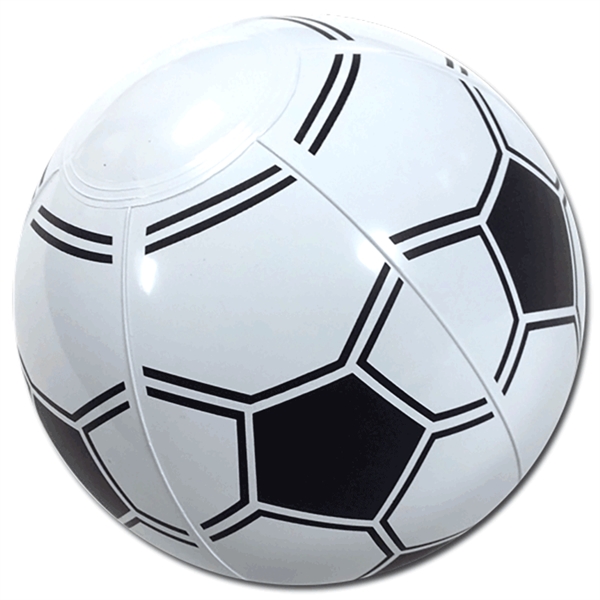 Inflatable white soccer ball beach ball with black markings, 6", 16",... from ASI 31977 Adline Industries Inc