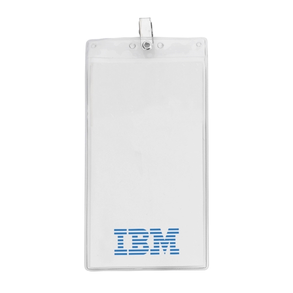 Oversized vertical vinyl pouch with bulldog clip and room to hold... from ASI 88060 Snugz/USA Inc / SnugZ USA®