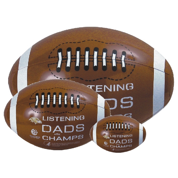 Inflatable brown football beach ball with white markings... from ASI 31977 Adline Industries Inc