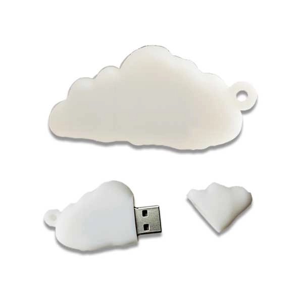 USB drive made of PVC material that's shaped like a cloud;... from ASI 63776 KTI Networks Inc / KTI Promo