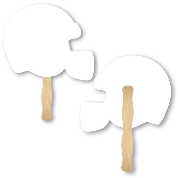 Stock shape Football helmet fan with wood handle ( wood stick)... from ASI 93520 Ventura Inc