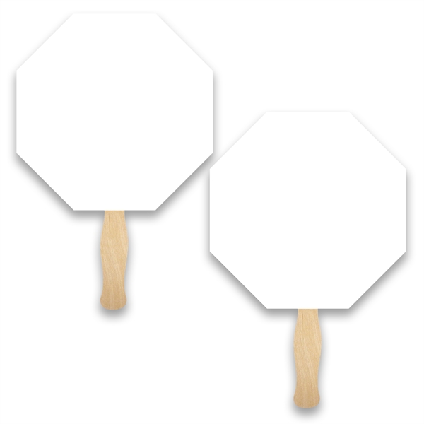 Sandwich style stock shape Stop Sign hand fan with wood handle... from ASI 93520 Ventura Inc