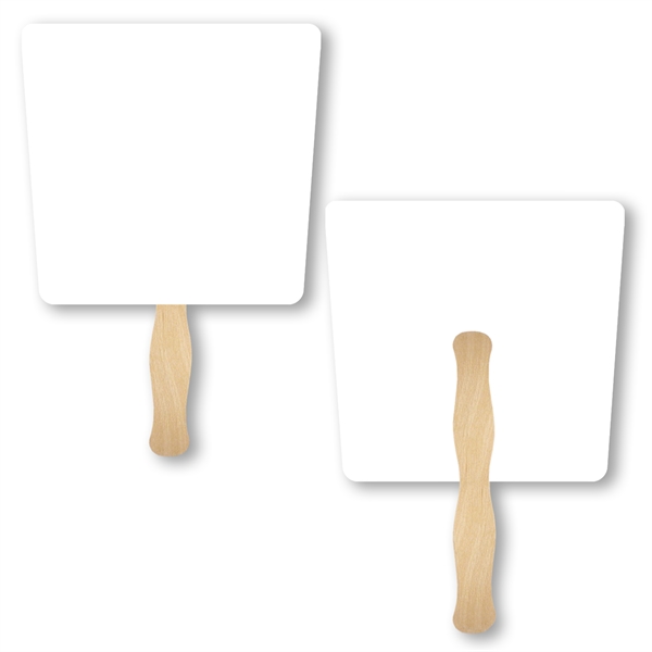 Tapered hand fan with wood handle ( wood stick).... from ASI 93520 Ventura Inc