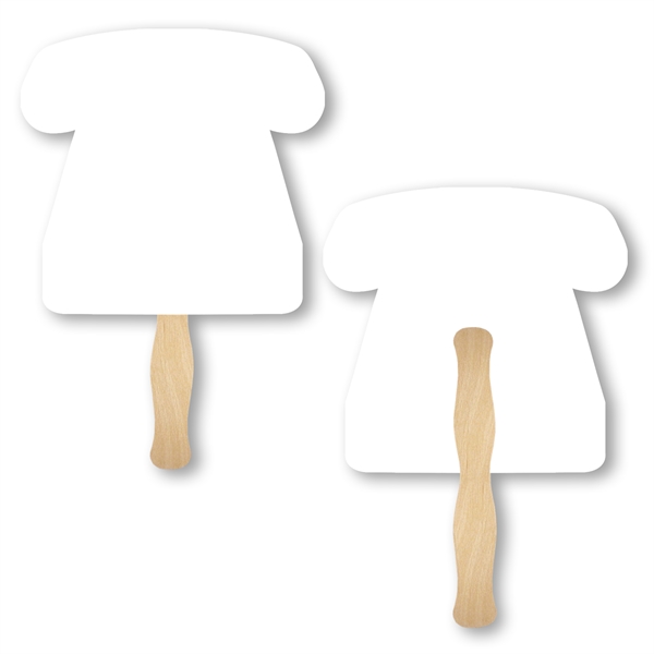 Stock shape Phone hand fan with wood handle ( wood stick)... from ASI 93520 Ventura Inc