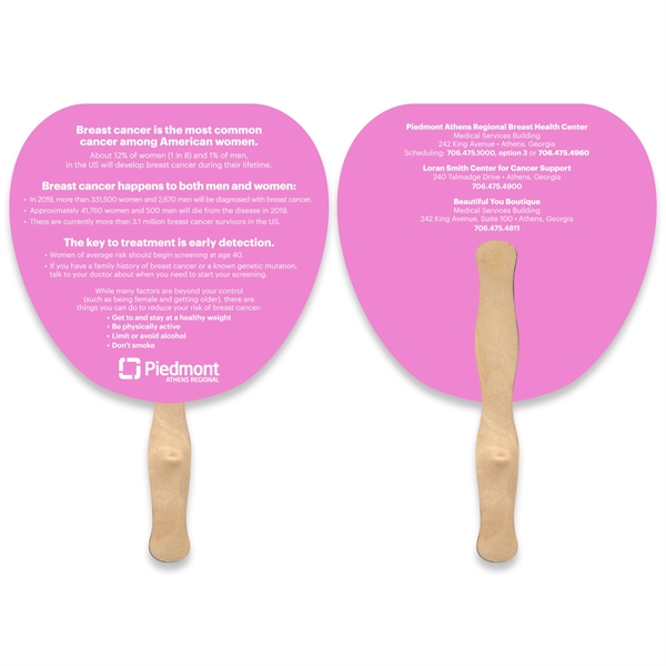 Stock shape Leaf hand fan with wood handle ( wood stick)... from ASI 93520 Ventura Inc