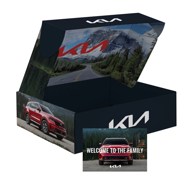 14" x 10" x 4" custom white corrugated gift box with... from ASI 88060 Snugz/USA Inc / SnugZ USA®