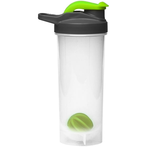 Plastic shaker bottle with a weighted mixing ball, snap tight lid,... from ASI 39552 BEL Promo