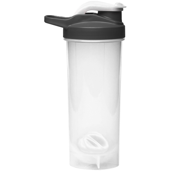 Plastic shaker bottle with a weighted mixing ball, snap tight lid,... from ASI 39552 BEL Promo