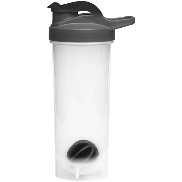 Plastic shaker bottle with a weighted mixing ball, snap tight lid,... from ASI 39552 BEL Promo