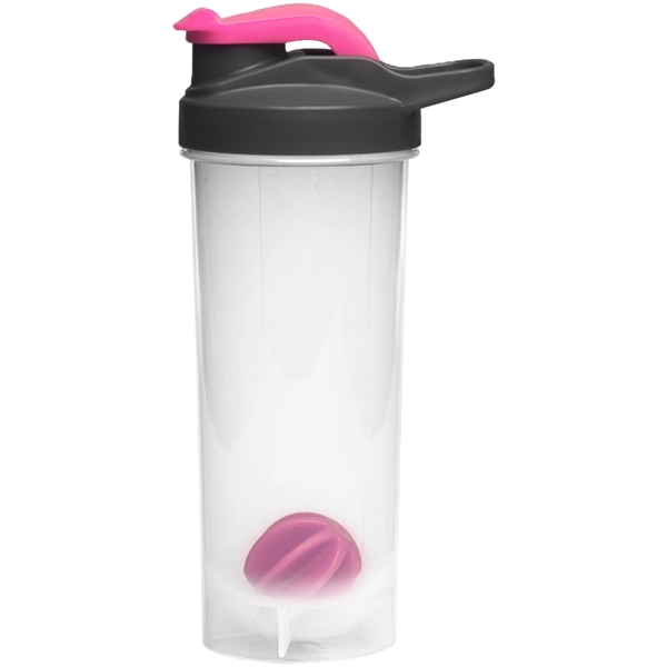 Plastic shaker bottle with a weighted mixing ball, snap tight lid,... from ASI 39552 BEL Promo