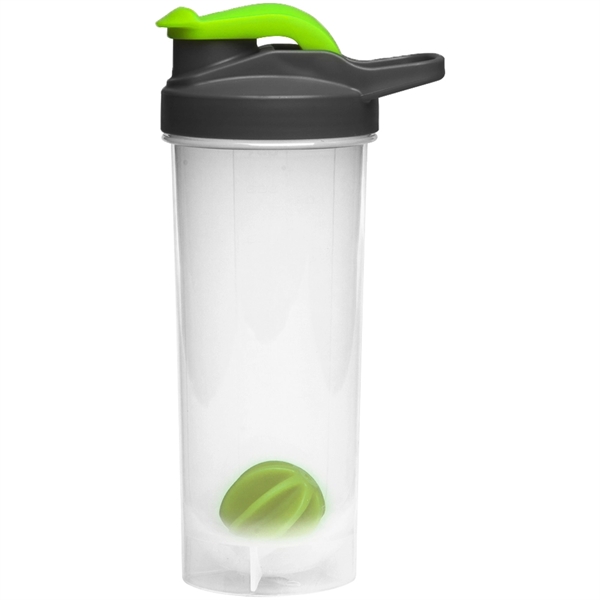 Plastic shaker bottle with a weighted mixing ball, snap tight lid,... from ASI 39552 BEL Promo