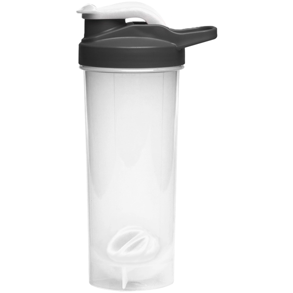Plastic shaker bottle with a weighted mixing ball, snap tight lid,... from ASI 39552 BEL Promo
