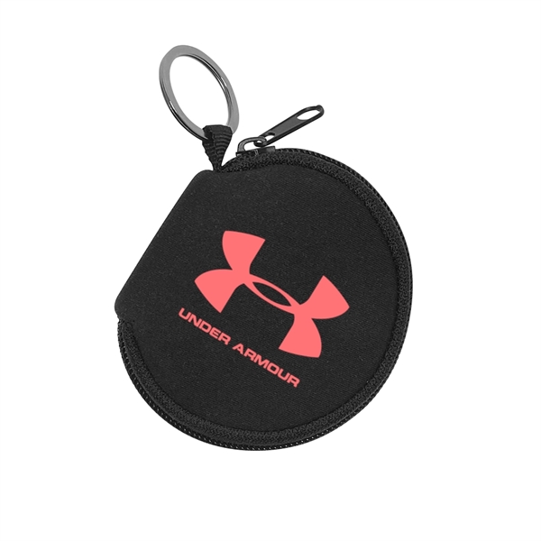 Neoprene zipper pouch keychain with a silver split ring.... from ASI 88060 Snugz/USA Inc / SnugZ USA®