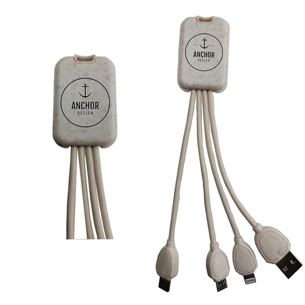 Cable with micro USB/lightning, Type-C and standard USB cables that unite... from ASI 63776 KTI Networks Inc / KTI Promo