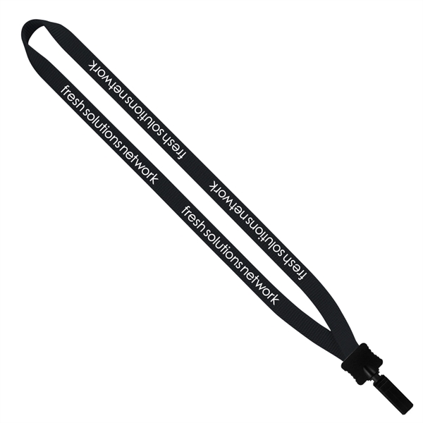 1/2" x 16" smooth nylon lanyard features a plastic clamshell and... from ASI 88060 Snugz/USA Inc / SnugZ USA®