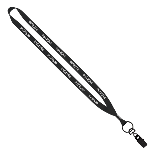 1/2" x 16" polyester sewn lanyard with a silver split key... from ASI 88060 Snugz/USA Inc / SnugZ USA®