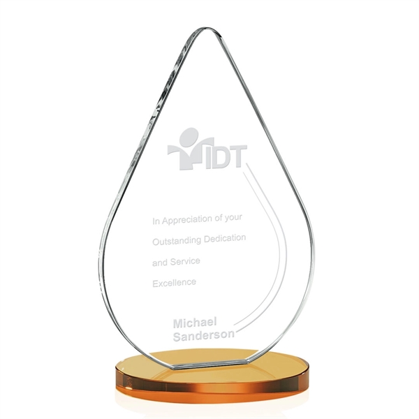 An elegant flat-edged pane of Starfire Crystal shaped like a droplet... from ASI 84592 St Regis Group / St Regis