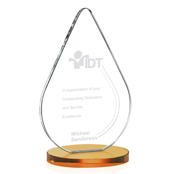 An elegant flat-edged pane of Starfire Crystal shaped like a droplet... from ASI 84592 St Regis Group / St Regis