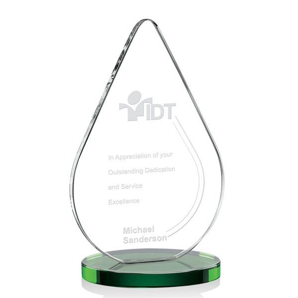 An elegant flat-edged pane of Starfire Crystal shaped like a droplet... from ASI 84592 St Regis Group / St Regis