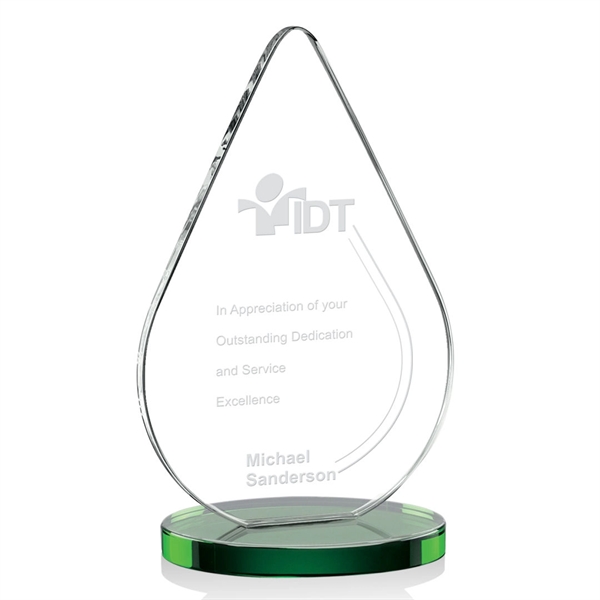 An elegant flat-edged pane of Starfire Crystal shaped like a droplet... from ASI 84592 St Regis Group / St Regis