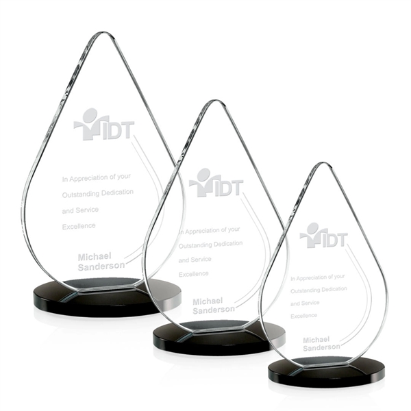 An elegant flat-edged pane of Starfire Crystal shaped like a droplet... from ASI 84592 St Regis Group / St Regis