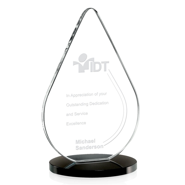 An elegant flat-edged pane of Starfire Crystal shaped like a droplet... from ASI 84592 St Regis Group / St Regis