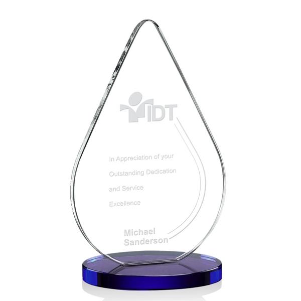 An elegant flat-edged pane of Starfire Crystal shaped like a droplet... from ASI 84592 St Regis Group / St Regis