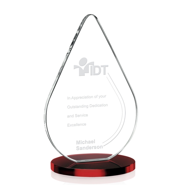 An elegant flat-edged pane of Starfire Crystal shaped like a droplet... from ASI 84592 St Regis Group / St Regis