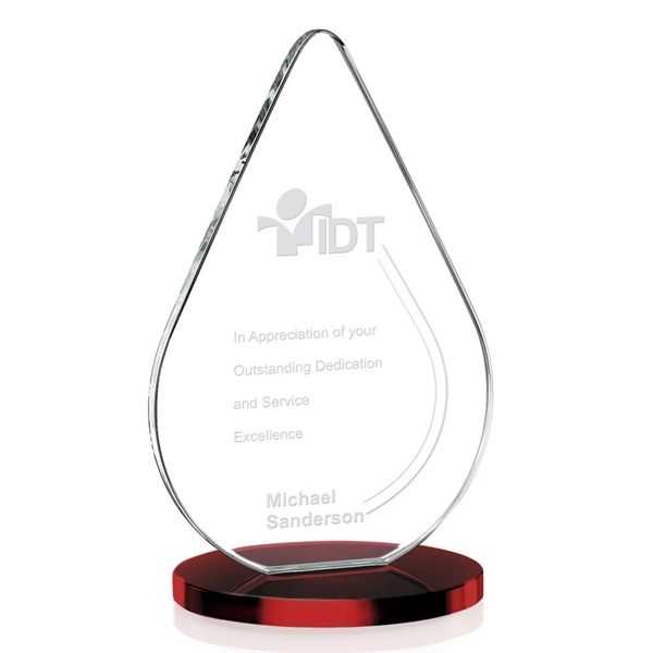 An elegant flat-edged pane of Starfire Crystal shaped like a droplet... from ASI 84592 St Regis Group / St Regis