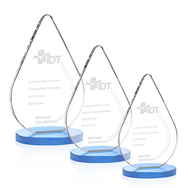 An elegant flat-edged pane of Starfire Crystal shaped like a droplet... from ASI 84592 St Regis Group / St Regis