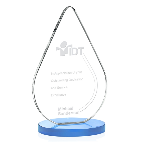 An elegant flat-edged pane of Starfire Crystal shaped like a droplet... from ASI 84592 St Regis Group / St Regis