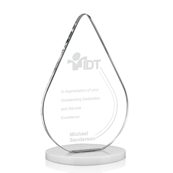 An elegant flat-edged pane of Starfire Crystal shaped like a droplet... from ASI 84592 St Regis Group / St Regis