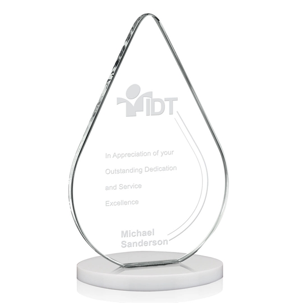 An elegant flat-edged pane of Starfire Crystal shaped like a droplet... from ASI 84592 St Regis Group / St Regis