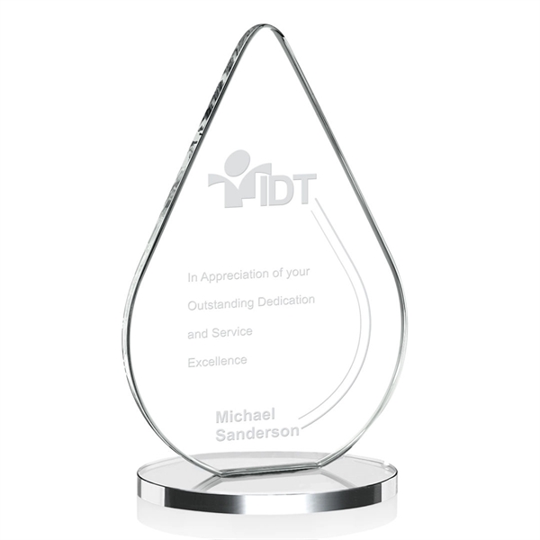 An elegant flat-edged pane of Starfire Crystal shaped like a droplet... from ASI 84592 St Regis Group / St Regis