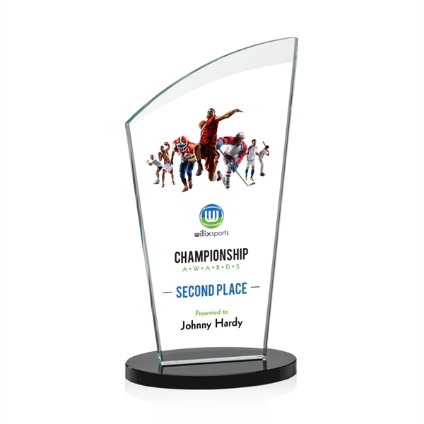 This fabulous starfire award features an arched beveled top and oval... from ASI 84592 St Regis Group / St Regis