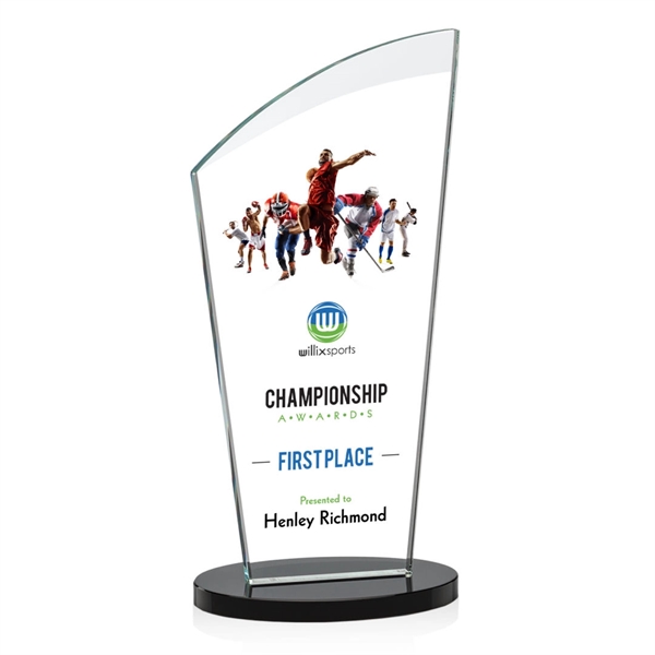 This fabulous starfire award features an arched beveled top and oval... from ASI 84592 St Regis Group / St Regis