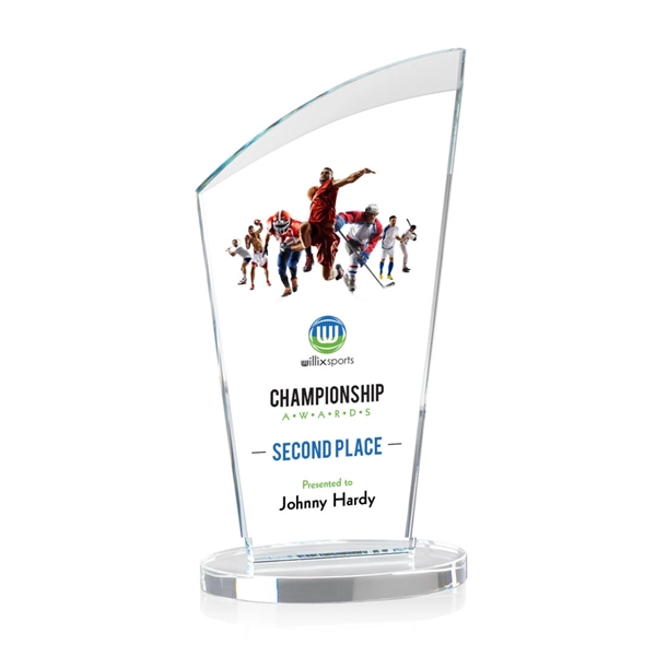 This fabulous starfire award features an arched beveled top and oval... from ASI 84592 St Regis Group / St Regis